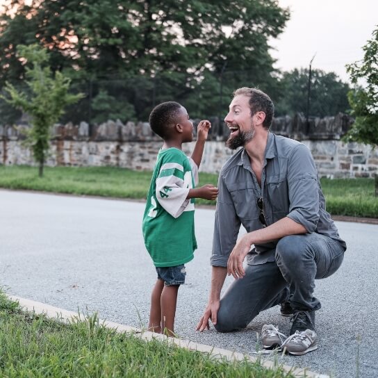 Darren Directing a child Darren Directing a child